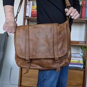 Roots 15" laptop bag - leather